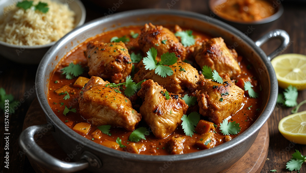 Chicken karahi and kabab with new style Chicken karahi and kabab with new style