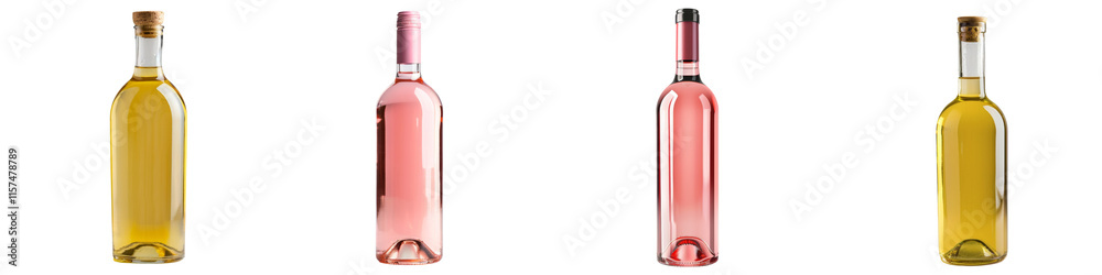 Collection of Wine Bottles isolated on white background Collection of Wine Bottles isolated on white background