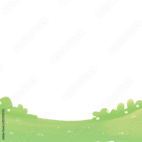 grass with white flower