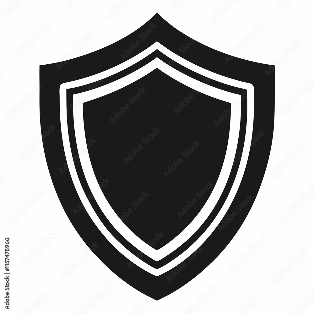 Proxy Shield Black Silhouette Vector Proxy Shield Black Silhouette Vector