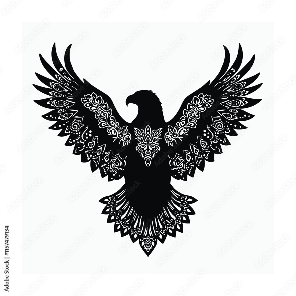Obraz premium Bald eagle silhouette vector illustrations