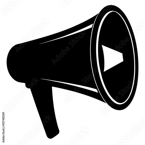  Loudspeaker megaphone silhouette vector illustration