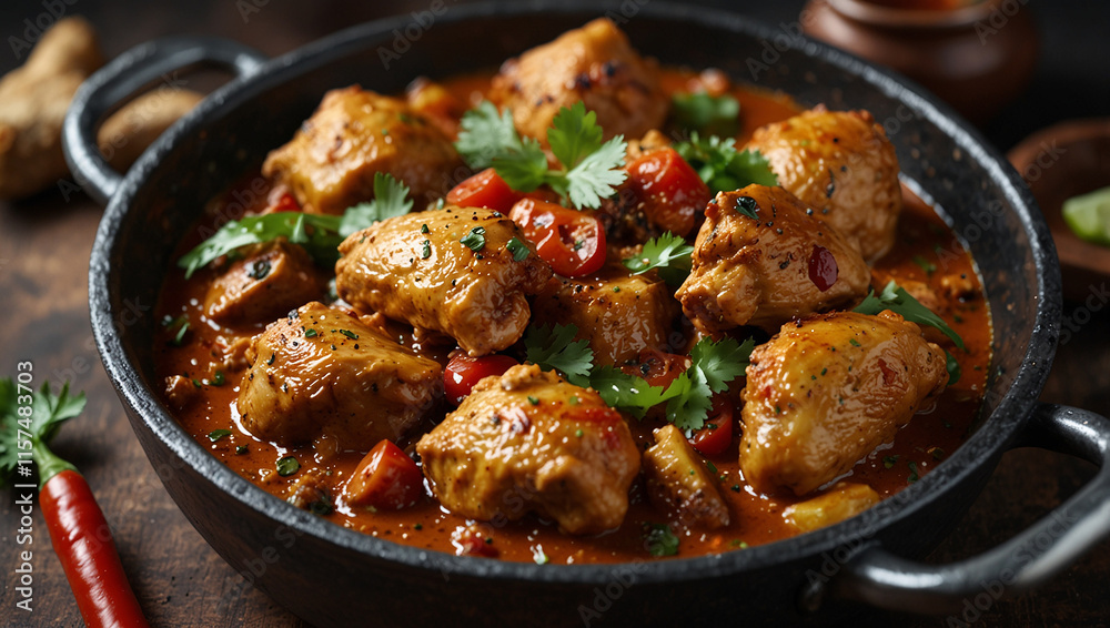 Chicken karahi and kabab with new style Chicken karahi and kabab with new style