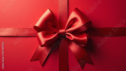 Luxurious Red Satin Bow: Perfect for Gift Wrapping, Event Decor, and Marketing Campaigns