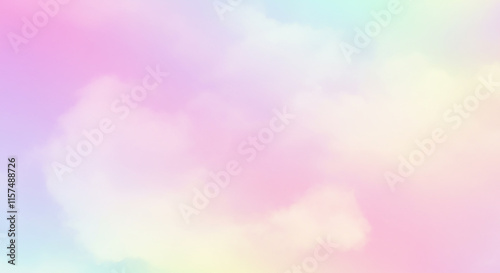 Pastel Cloud Background Soft Pink Blue Yellow Sky