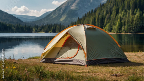 camping in the mountains