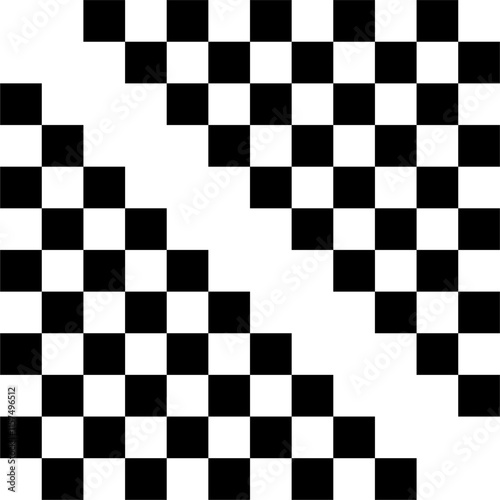 Abstract Black White Checkerboard Pattern Graphic Design