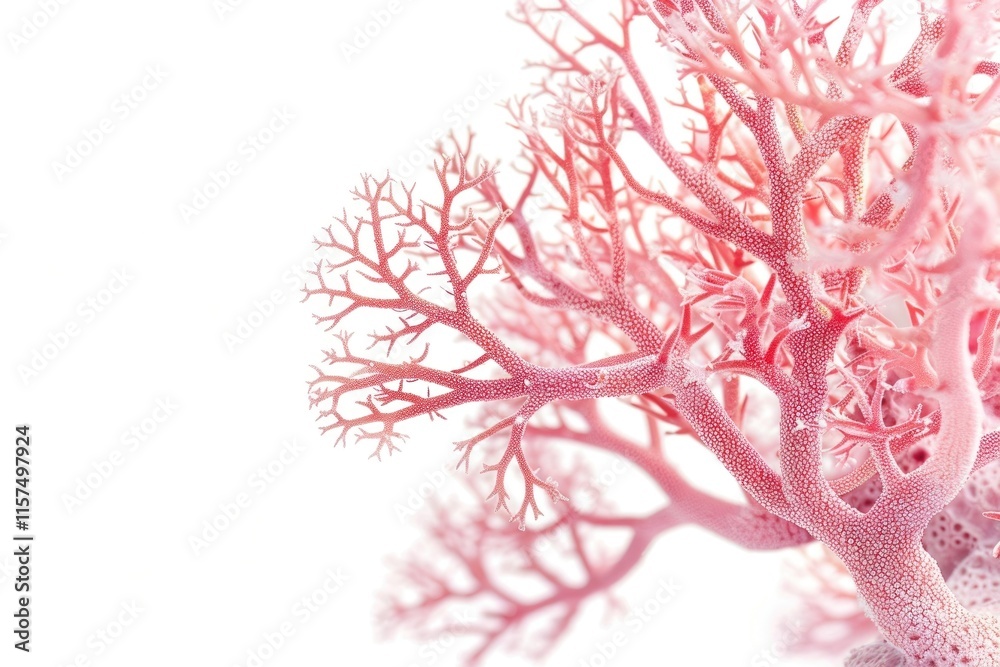 Pink coral isolated on white background Pink coral isolated on white background