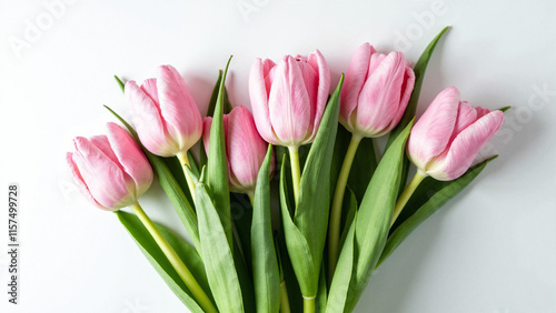 Elegant Pink Tulips Arrangement: Spring Floral Beauty for Greeting Cards, Marketing, and Home Decor Catalogs