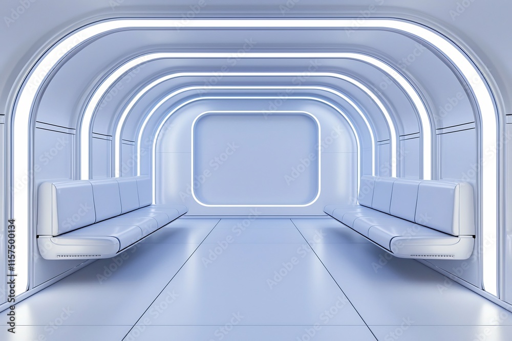 Futuristic Workspace Design Showcasing Sleek Architectural Corridors and Minimalist Interiors Futuristic Workspace Design Showcasing Sleek Architectural Corridors and Minimalist Interiors