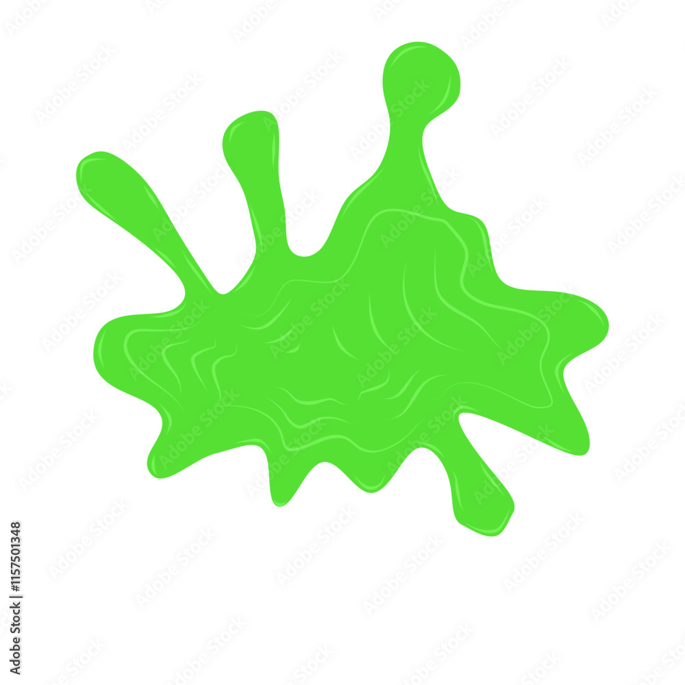 Bright Green Slime Blob Abstract Art Design Illustration Bright Green Slime Blob Abstract Art Design Illustration