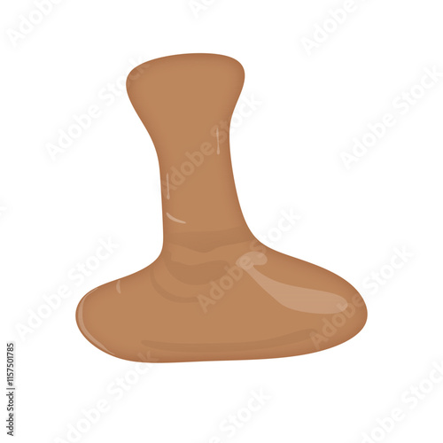 Brown Liquid Blob Abstract Shape Simple Design Illustration