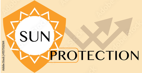 SPF 50 icon. UV protection. Sun protection for skin.  protection.