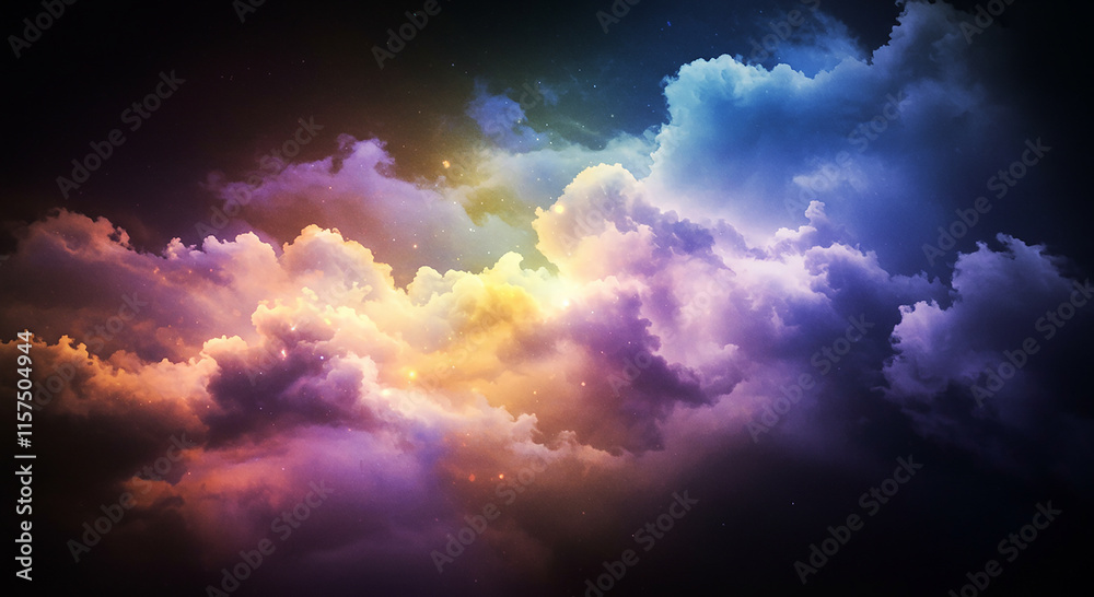 Dreamlike Cloudscape Celestial Colors Night Sky Fantasy Background Dreamlike Cloudscape Celestial Colors Night Sky Fantasy Background