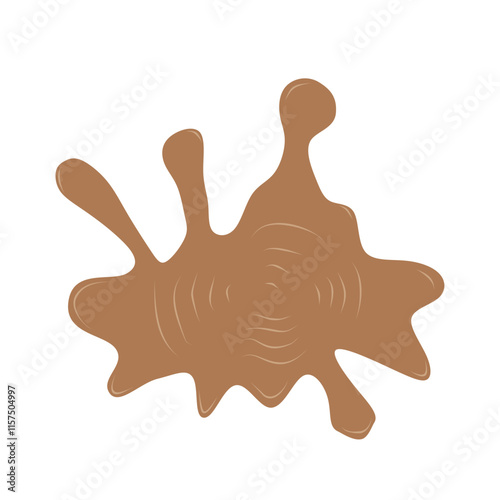 Brown Spilled Liquid Irregular Shape Simple Design
