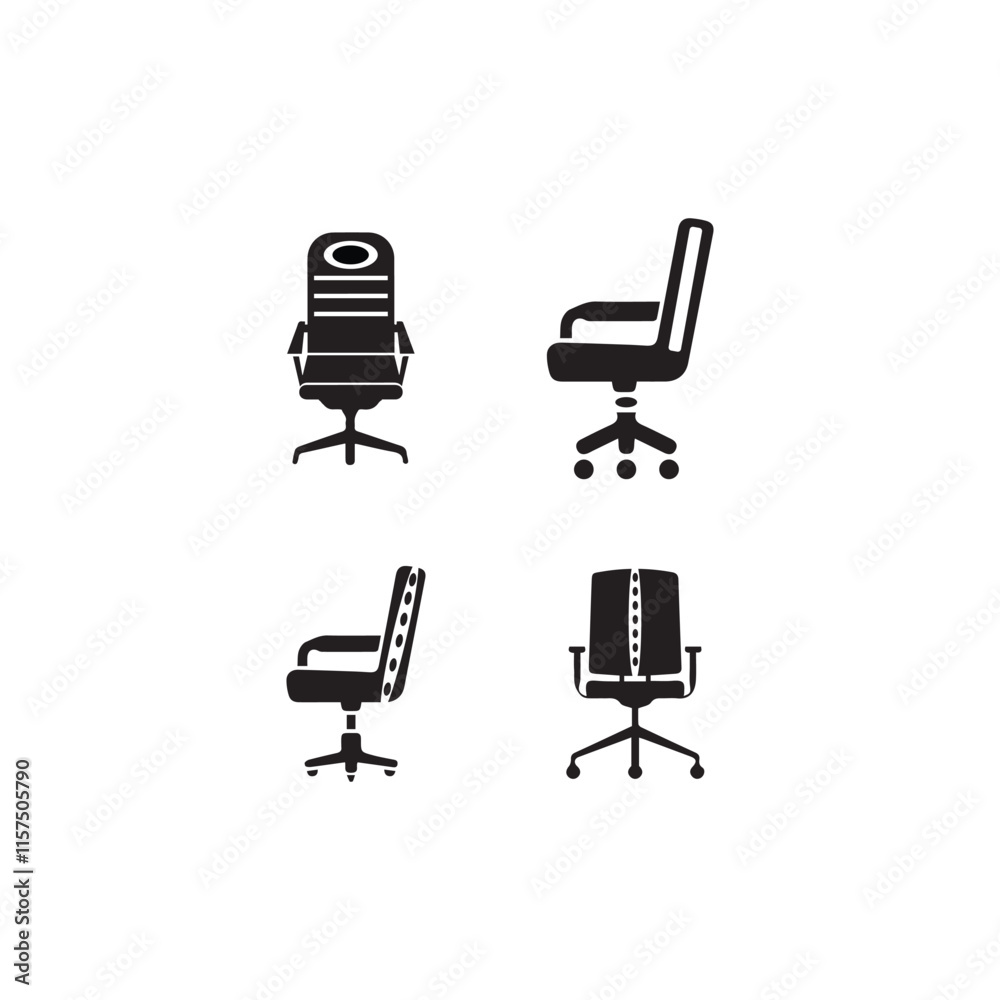 Office Chair vector on trendy design icon. One of set web icons Office Chair vector on trendy design icon. One of set web icons
