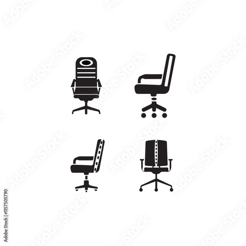  Office Chair  vector on trendy design icon. One of set web icons