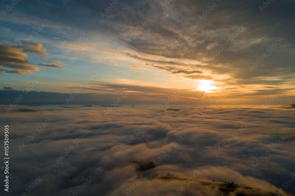 Beautiful view of the sunset in the mountains Beautiful view of the sunset in the mountains