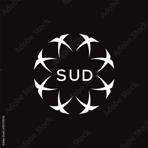 SUD Letter Initial Logo Design Template Vector Illustration