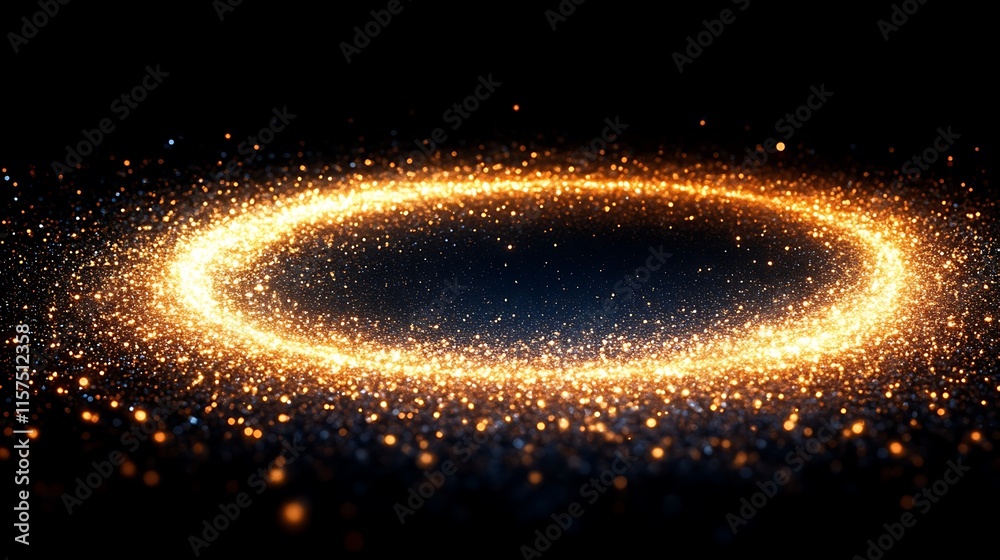 Obraz premium Golden Glitter Ring Abstract Background Design