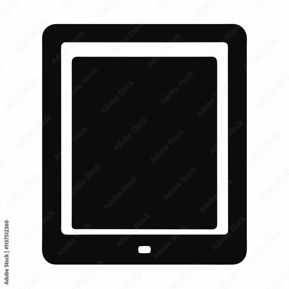 Tablet Silhouette Vector Illustration Tablet Silhouette Vector Illustration