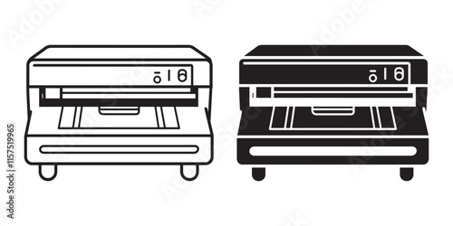 Printer silhouette vector icon illustration photo