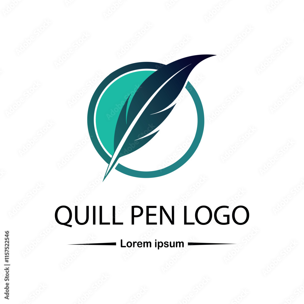 Fototapeta premium Quill pen logo