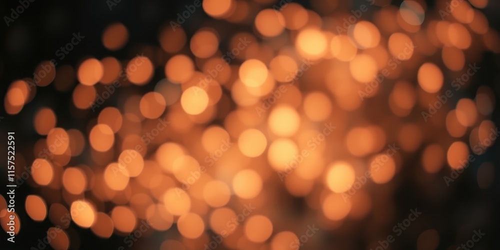 Fototapeta premium Abstract Background of Warm-toned Bokeh Lights, Ideal for Festive Designs or Holiday-themed Projects