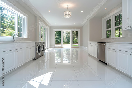 Wallpaper Mural Bright Laundry Room Illustration Torontodigital.ca