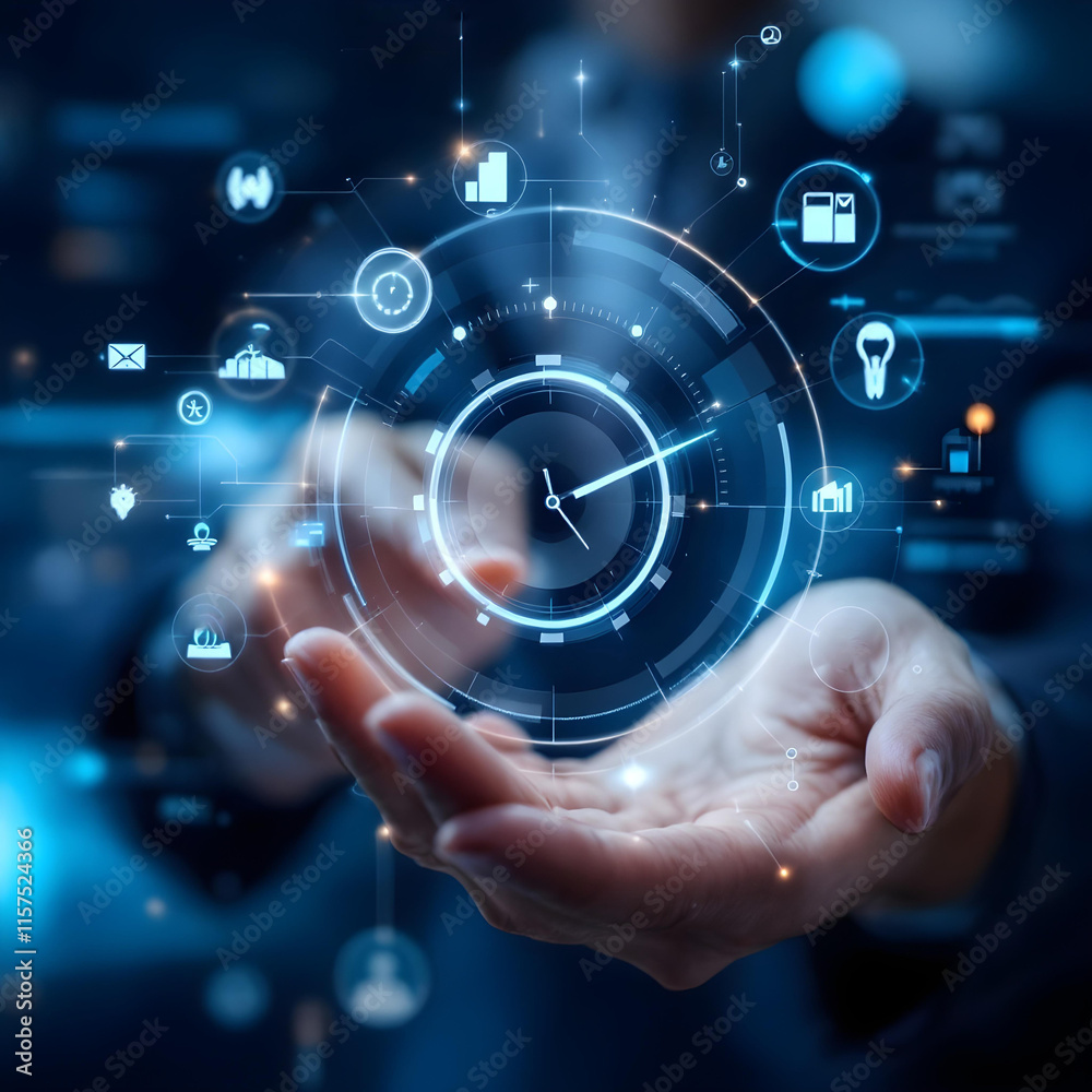 Financial technology, futuristic stock market graph Financial technology, futuristic stock market graph