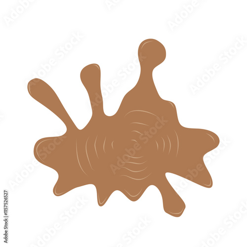 Brown Spilled Liquid Irregular Shape Simple Design