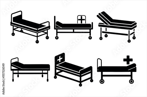 Collection of Hospital Beds icon design