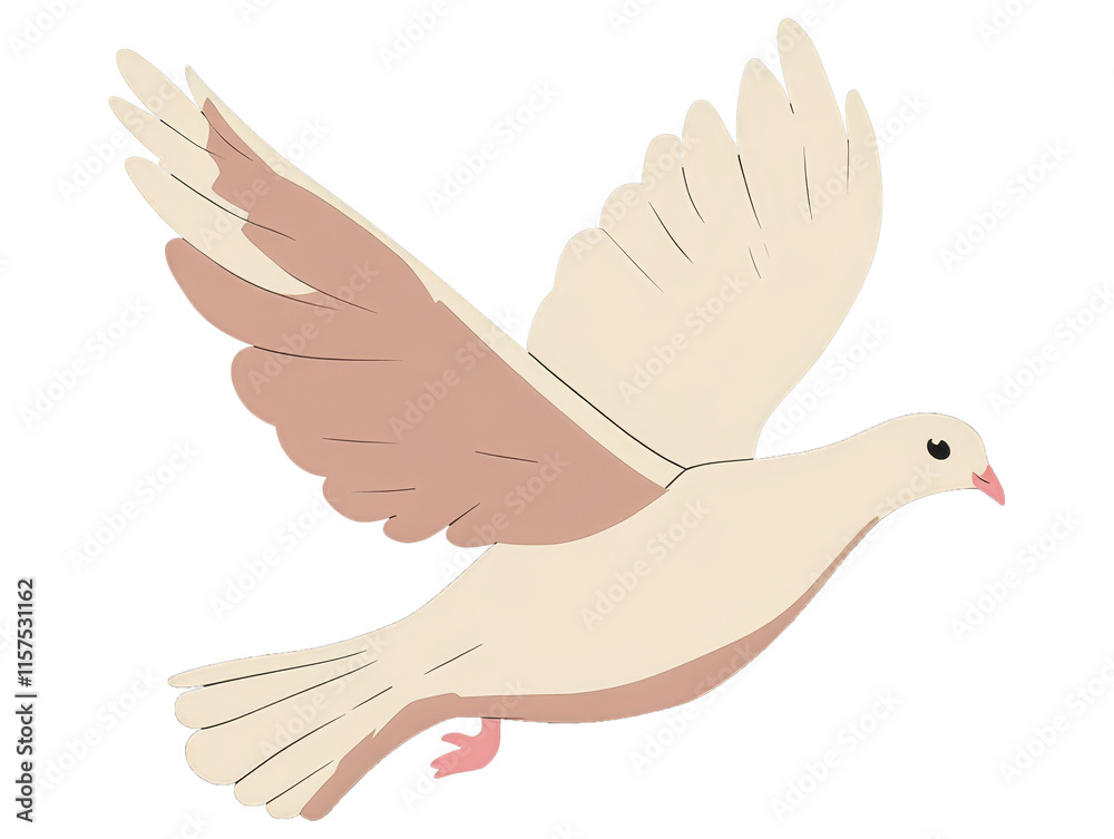 Fototapeta premium clipart of flying white dove 1