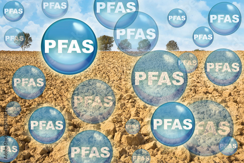 PFAS CONTAMINATION IN THE GROUND - Perfluoroalkyl and Polyfluoroalkyl substances - Studies have shown that dangerous PFAS, contained in pesticides, have been found in agricultural soil samples photo