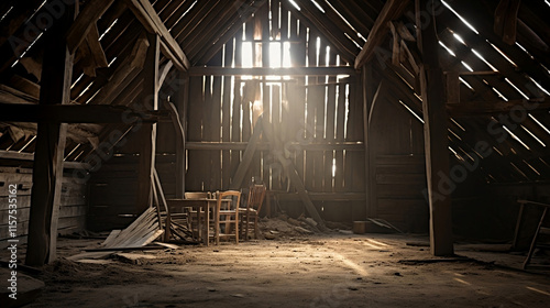 Old wooden hangar
