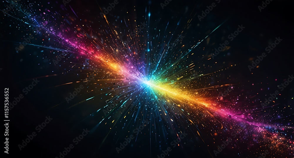 Fototapeta premium Abstract neon color gradient technology light effect geometric illustration background