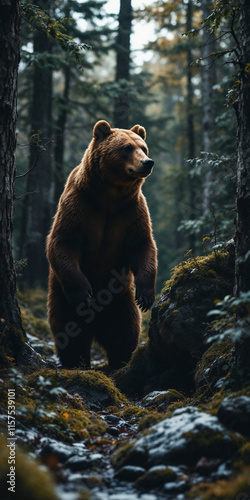 Concept photo of a bear with space for text