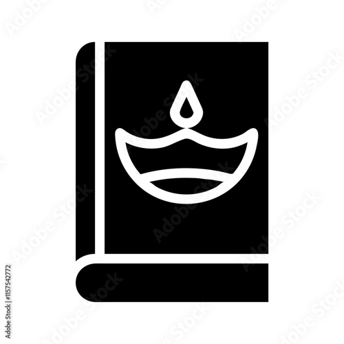 Diwali festival book icon. Concept of celebration, tradition, and culture.