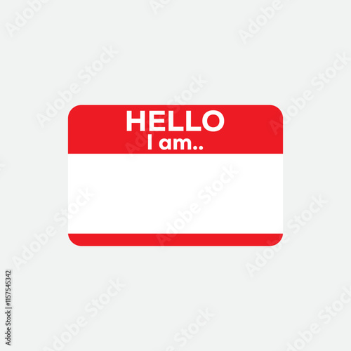 Free Download Hello, I am..., Sticker vector isolated - GFXLoad