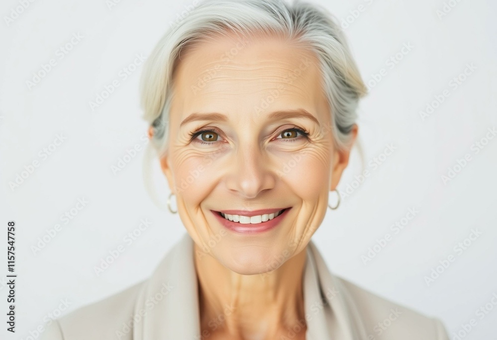 A smiling older woman with gentle eyes A smiling older woman with gentle eyes