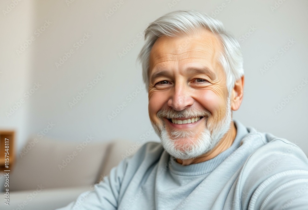 Old male portrait with a warm smile Old male portrait with a warm smile