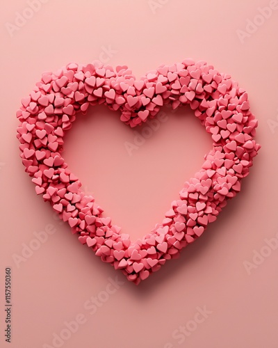 Valentine's Day Pink Hearts Frame Valentines Day Love Romance Abstract Background