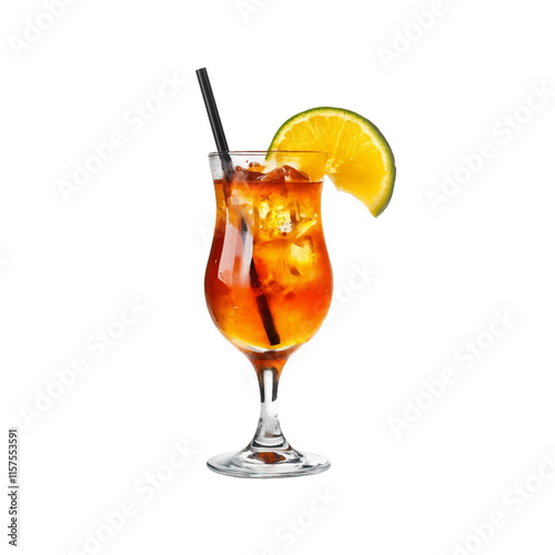 Cocktail Vector isolated or on white background. Mocktail. Summer soda