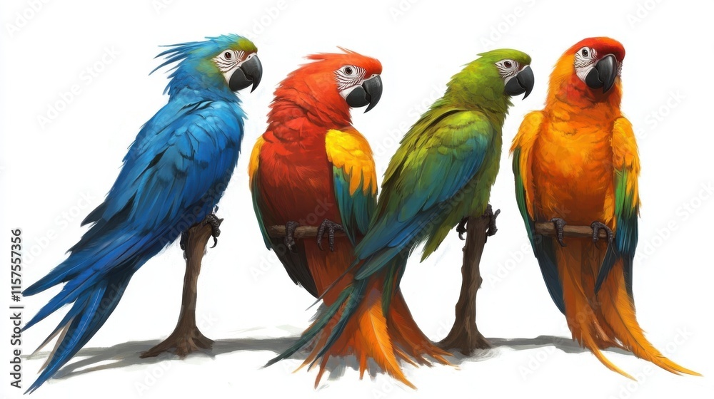 Obraz premium Exotic bird care requires specialized knowledge of diet and habitat.