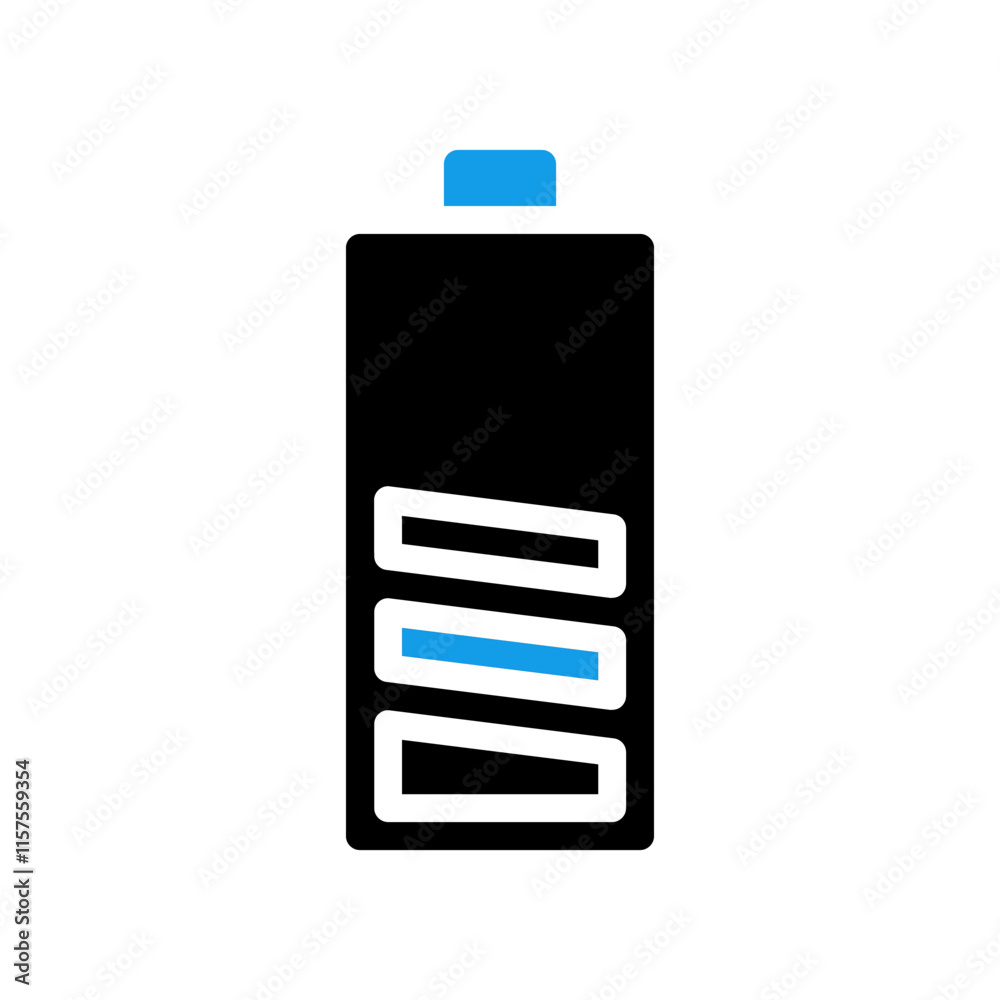 Battery charge level icon. Concept of energy, power, and technology. Battery charge level icon. Concept of energy, power, and technology.