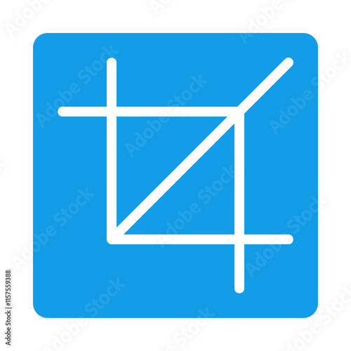 Crop icon. Concept of photo editing, image processing, and design.