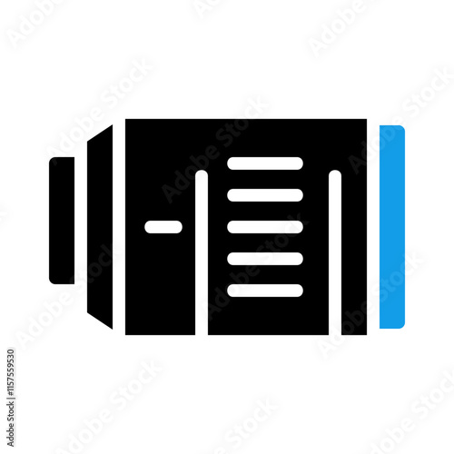 Camera lens icon. Concept of photography, videography, and optics.