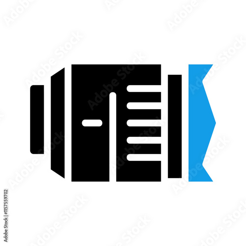Camera lens icon. Concept of photography, videography, and optics.