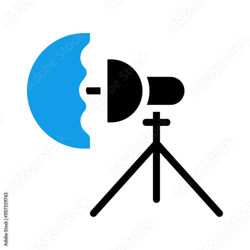 Studio softbox lighting equipment icon. Concept of photography and videography.