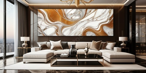 Luxury Marble and Glass Wall Art - Tempered Glass Panoramic Wall Hangings for Home Decor, Bedroom, Living Room marble wall art, glass wall art, tempered glass wall art, wall decor, panaromic wall art, photo